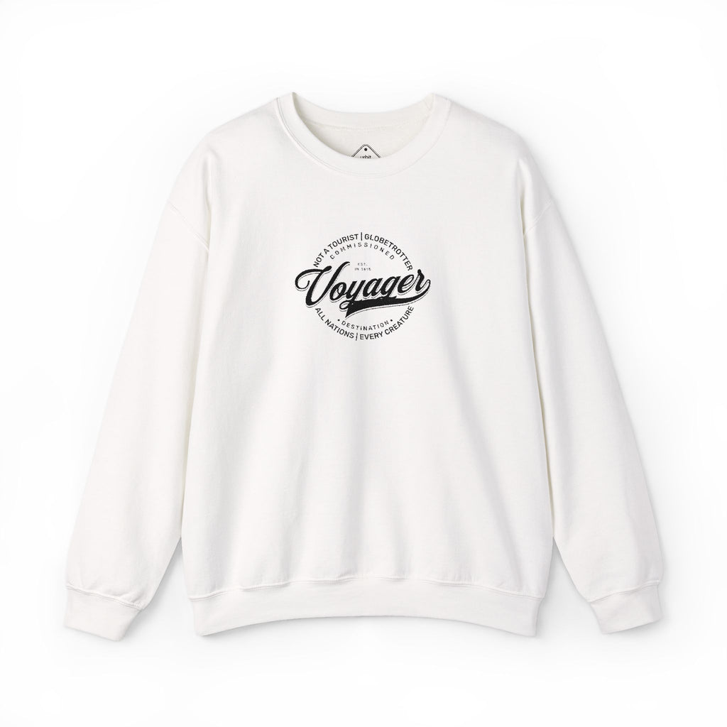 Voyager Crewneck Sweatshirt - White & Sand