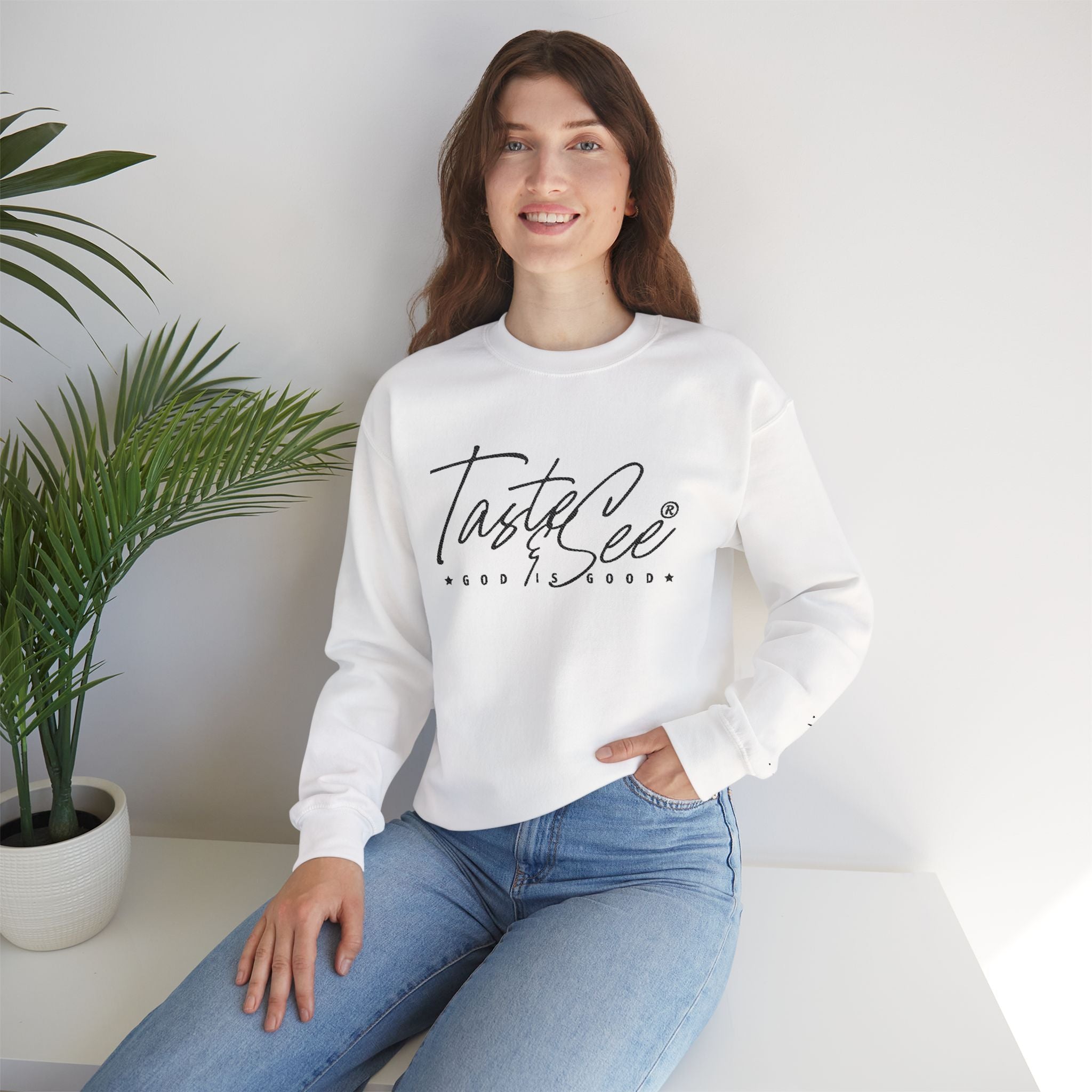 Taste & See Classic Sweatshirt (White)