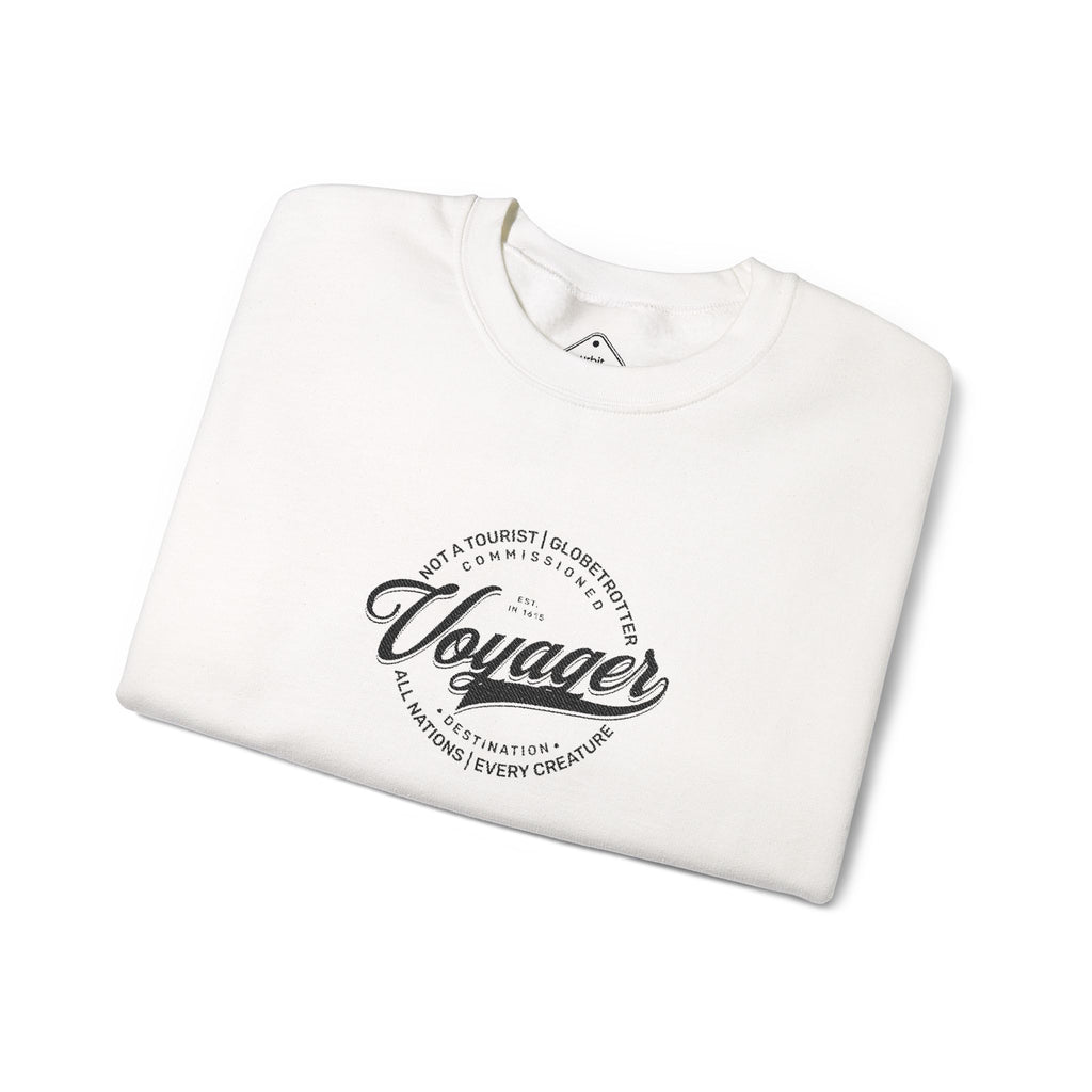 Voyager Crewneck Sweatshirt - White & Sand