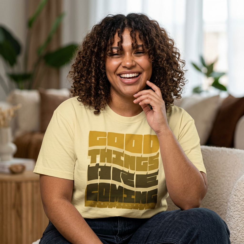 Boxy T-Shirt „Gute Dinge kommen”
