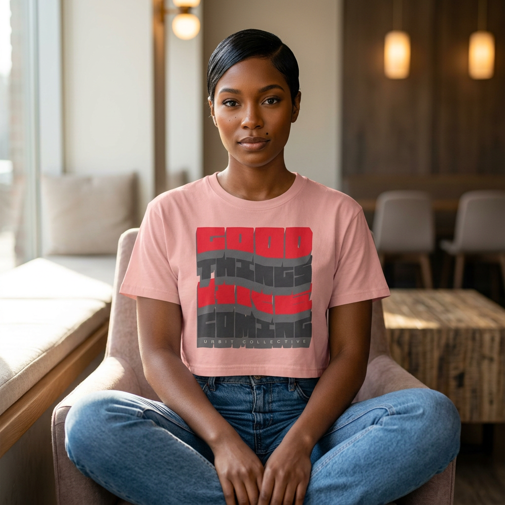 Boxy T-Shirt „Gute Dinge kommen”