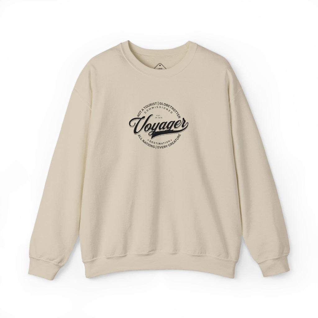 Voyager Crewneck Sweatshirt - White & Sand