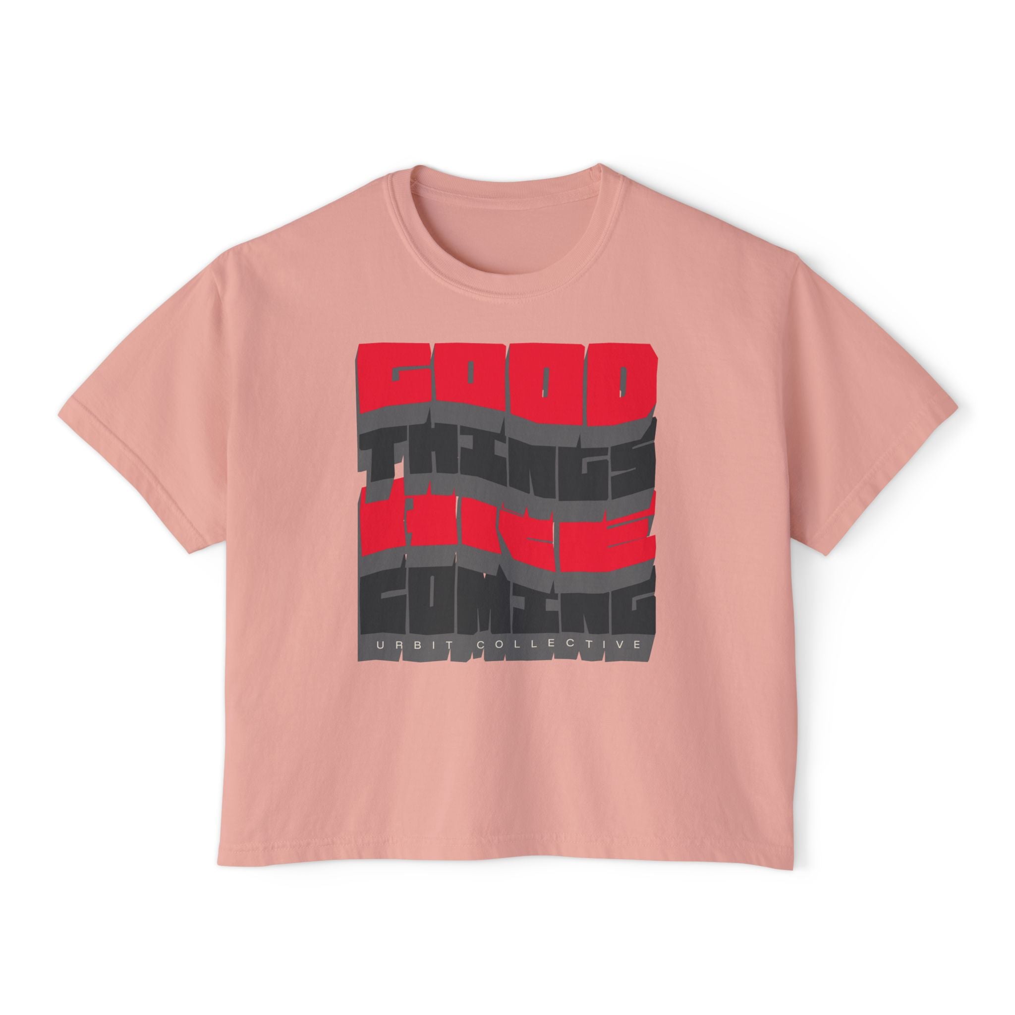 Boxy T-Shirt „Gute Dinge kommen”
