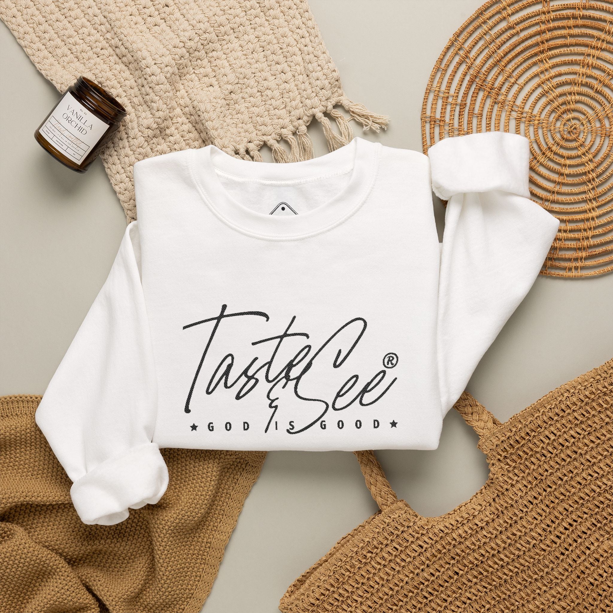 Taste & See Classic Sweatshirt (White)