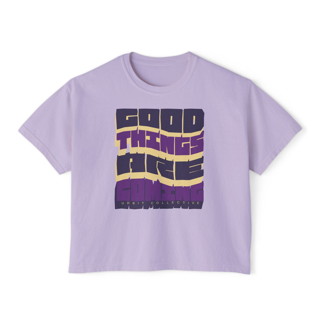 Boxy T-Shirt „Gute Dinge kommen”
