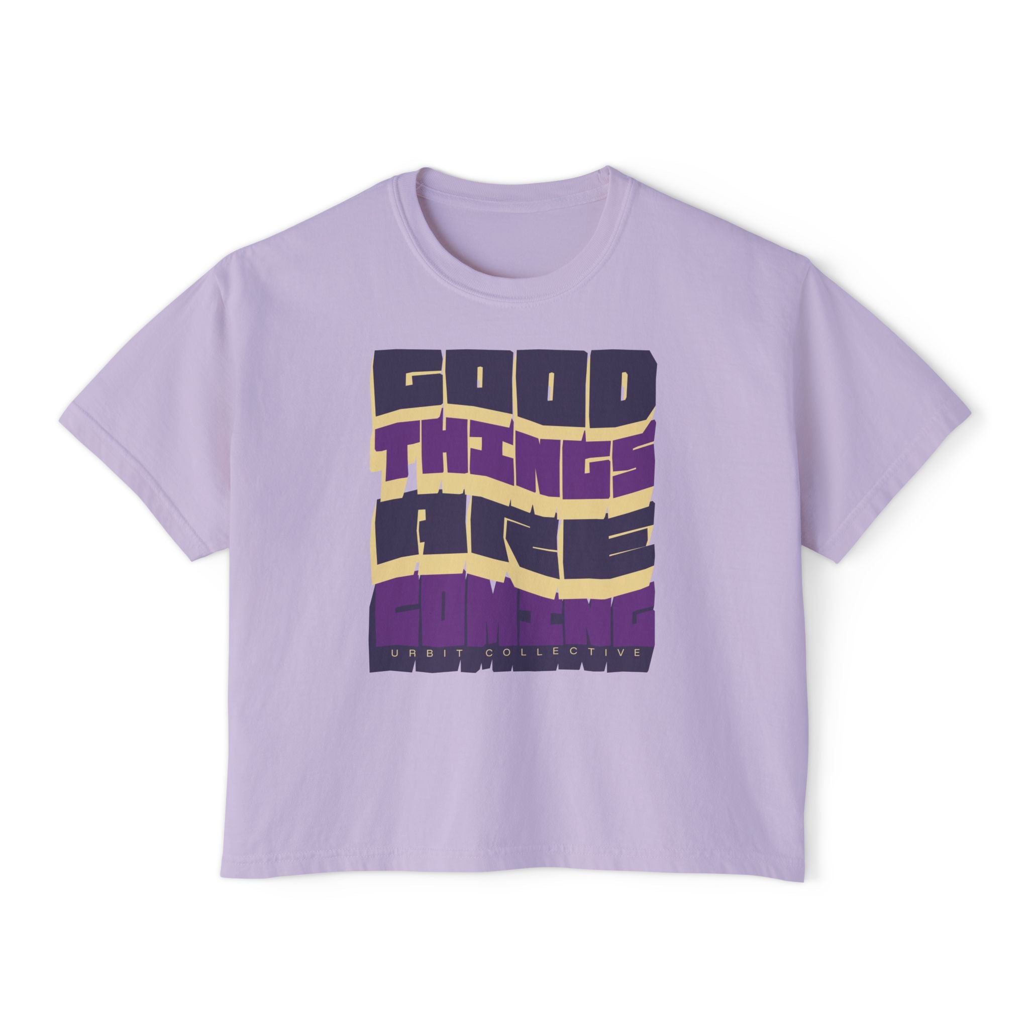 Boxy T-Shirt „Gute Dinge kommen”