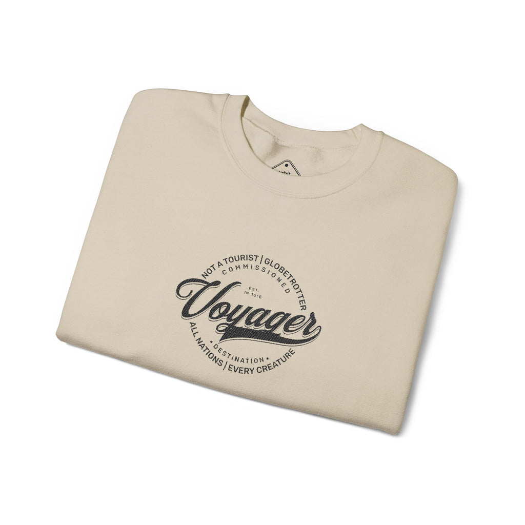Voyager Crewneck Sweatshirt - White & Sand