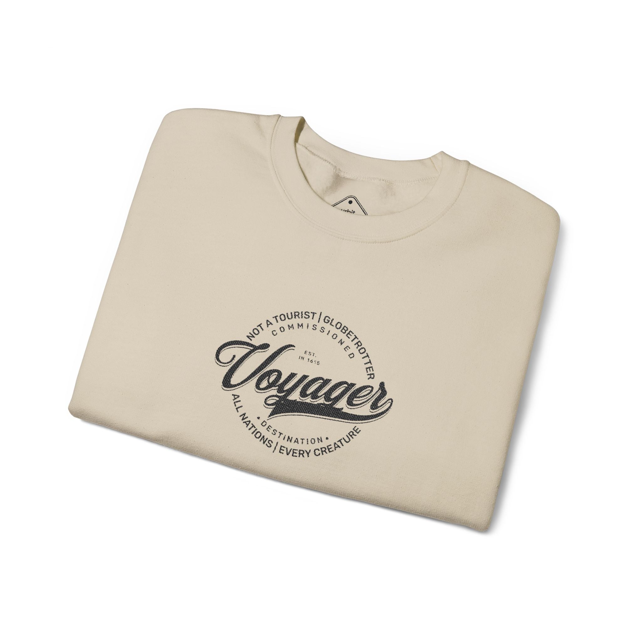 Voyager Crewneck Sweatshirt - White & Sand